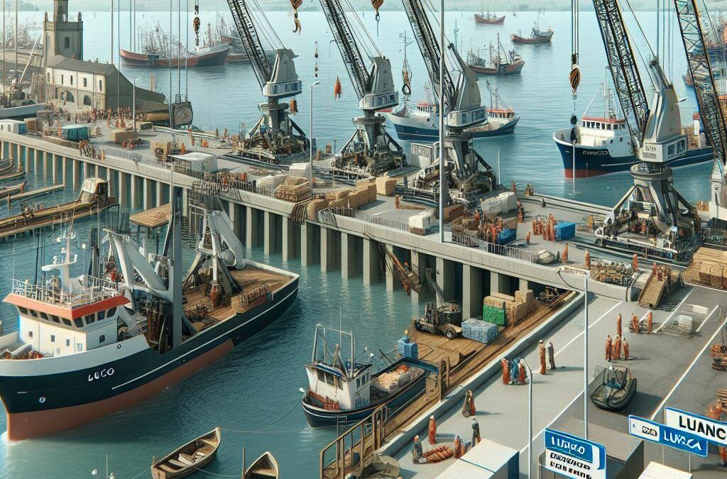 Suministro e instalación de dos grúas hidráulicas marinas en los puertos pesqueros de Luanco y Luarca