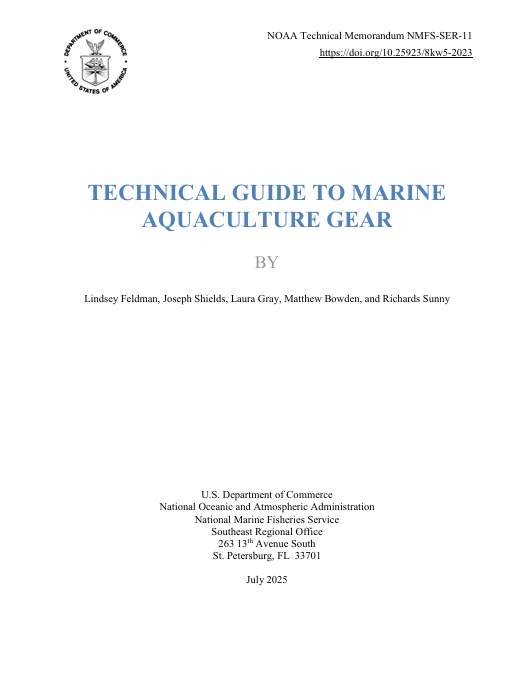 Technical guide to marine aquaculture gear