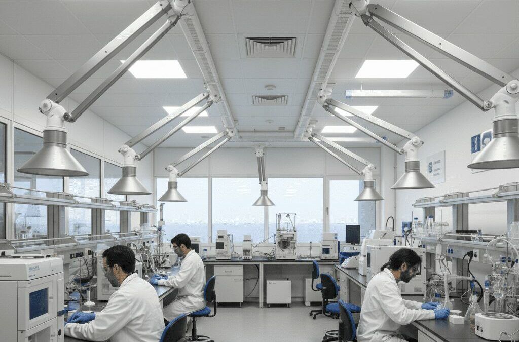 Instalación de 6 brazos articulados de extracción en Baleares