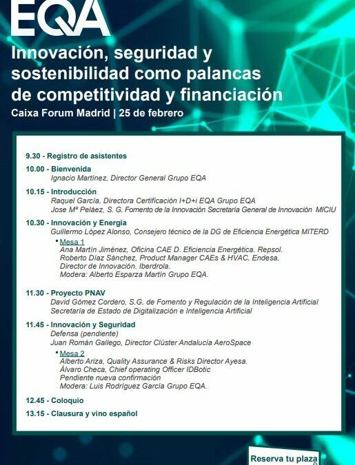 Jornada sobre innovación, seguridad y sostenibilidad