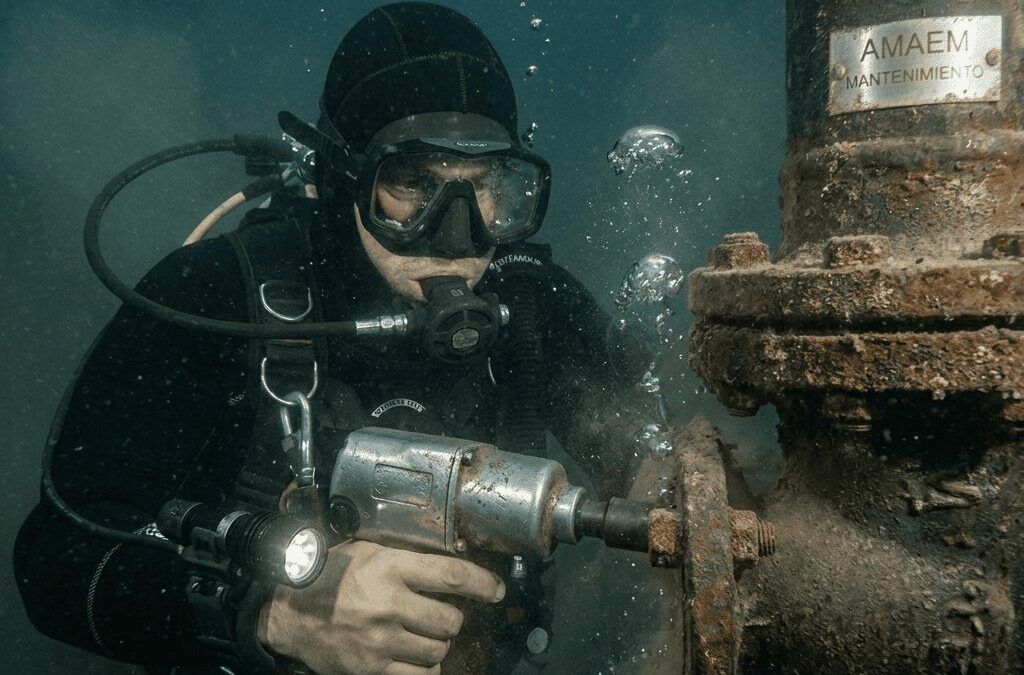 Mantenimiento subacuático de infraestructuras de AMAEM